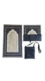 Portable Foldable Prayer Mat with Shoulder Bag & Zip Pocket – Ideal for Hajj & Umrah (110 × 70 cm) - Image 2
