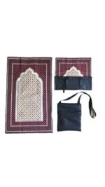 Portable Foldable Prayer Mat with Shoulder Bag & Zip Pocket – Ideal for Hajj & Umrah (110 × 70 cm) - Image 5
