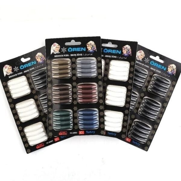 12 Safe Scarf Pins Brooch For Scarf Shawl Hijab Different Colours