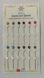 10 Pins Brooch For Scarf Shawl Hijab Different Colours, designs - Image 3