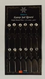 10 Pins Brooch For Scarf Shawl Hijab Different Colours, designs - Image 2