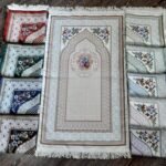 Quality Islamic Embroidered Floral Pattern Prayer mat, rug, janamaz, Salat mat