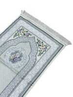 Quality Islamic Embroidered Floral Pattern Prayer mat, rug, janamaz, Salat mat - Image 4