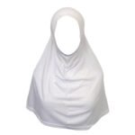 Pull on Instant 1 Piece Cotton (Spandex) Large Yusra hijab plain, different colors with lace - Image 4