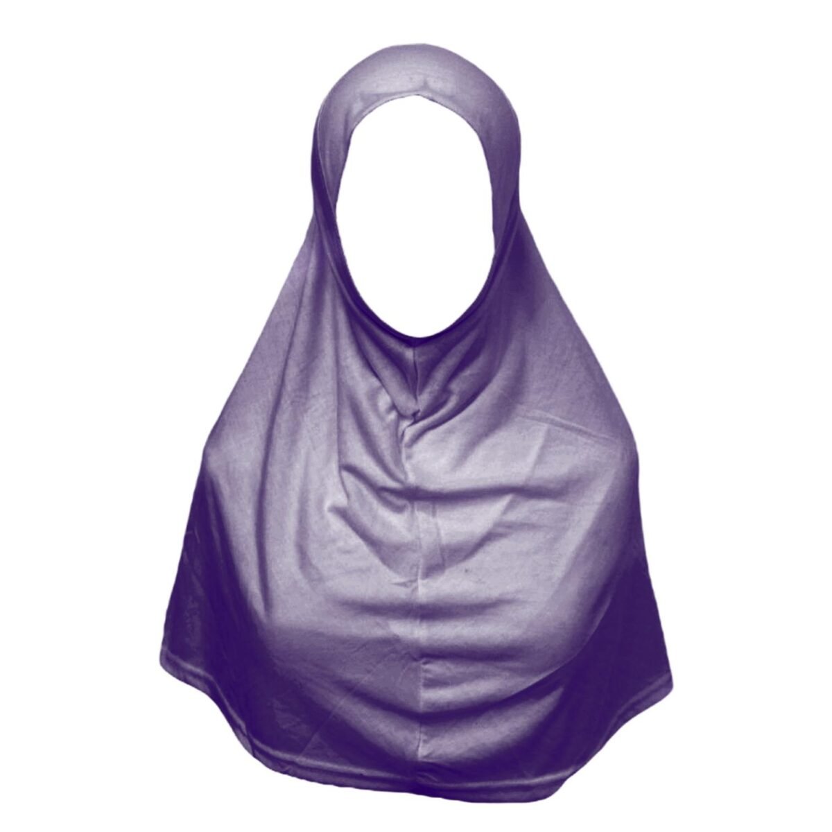 Pull on Instant 1 Piece Cotton (Spandex) Large Yusra hijab plain, different colors with lace - Image 5