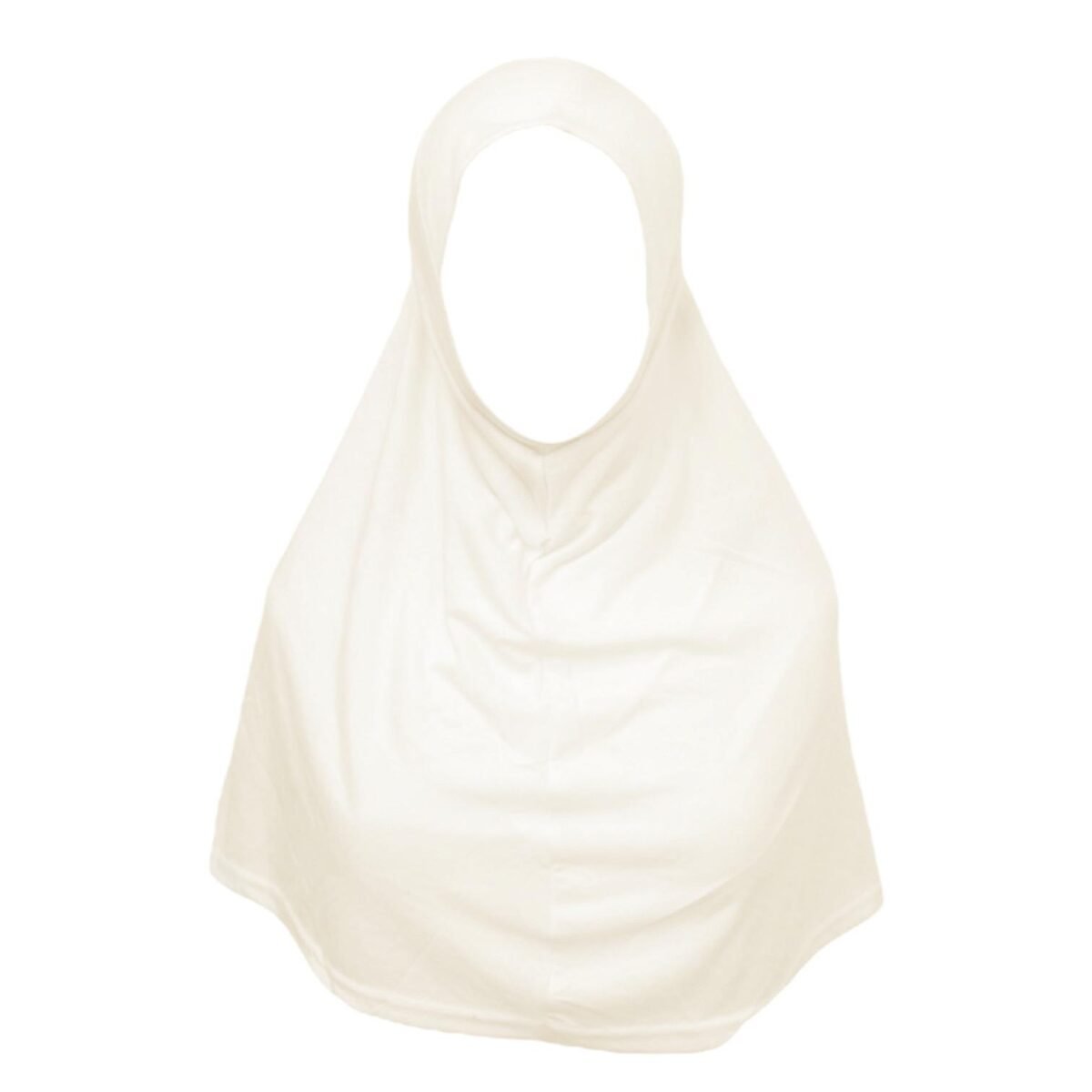 Pull on Instant 1 Piece Cotton (Spandex) Large Yusra hijab plain, different colors with lace - Image 6