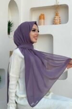 Chiffon Large Plain Shawl Head Scarf Wrap Hijab 190x 70cm High-Quality Turkish - Image 12