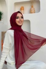 Chiffon Large Plain Shawl Head Scarf Wrap Hijab 190x 70cm High-Quality Turkish - Image 4