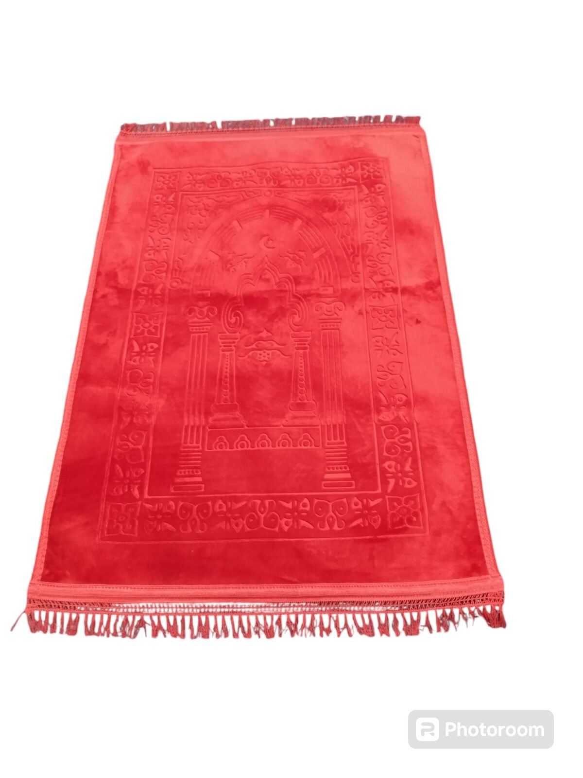 High Quality X Large Thick Velvet Islamic Plain Salat Prayer mat, rug, janamaz - Image 2