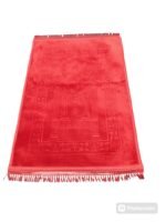 High Quality X Large Thick Velvet Islamic Plain Salat Prayer mat, rug, janamaz - Image 2
