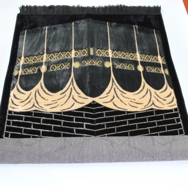 Premium Islamic prayer mat rug, janamaz, Salat mat Kaba design for gift, Turkish