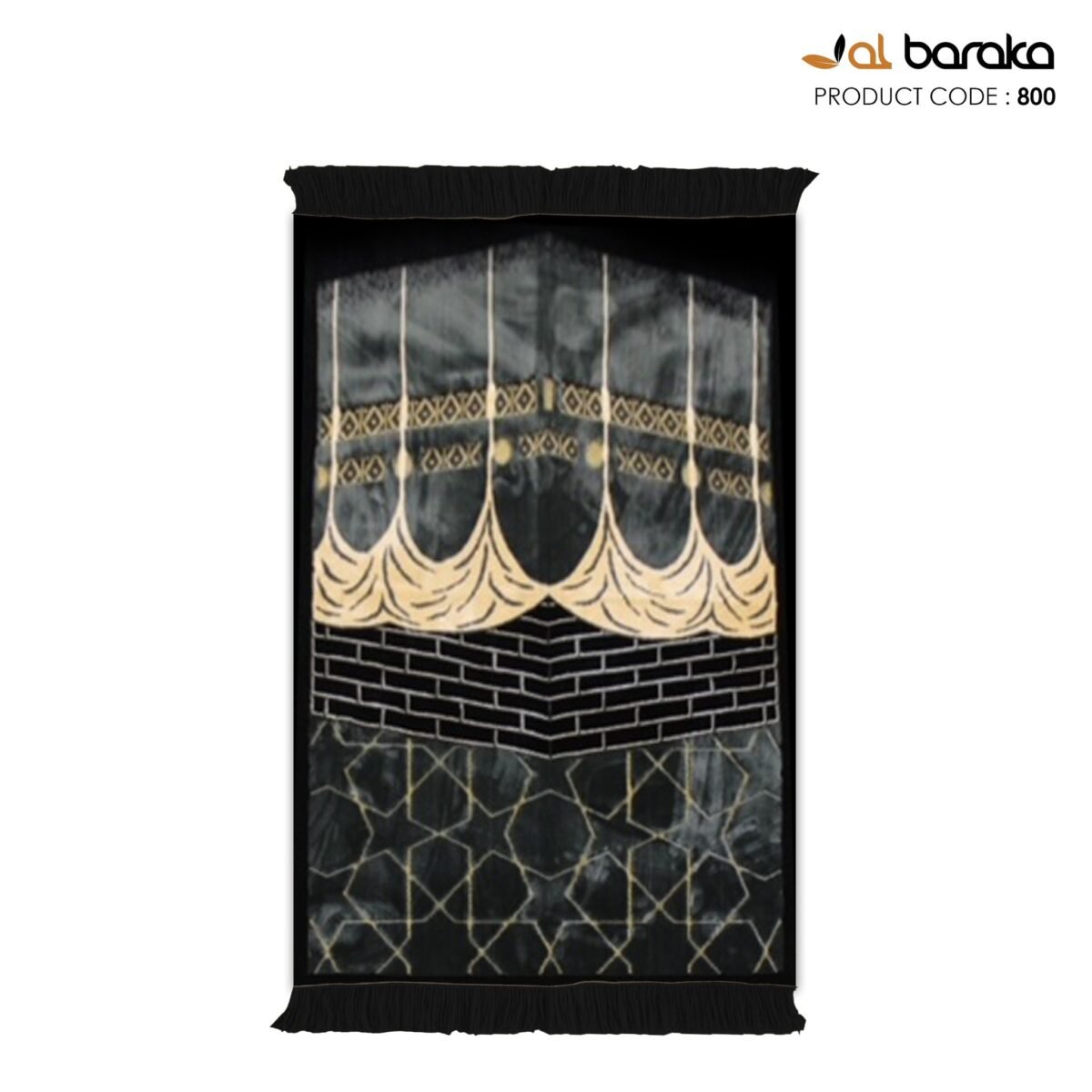 Premium Islamic prayer mat rug, janamaz, Salat mat Kaba design for gift, Turkish - Image 2
