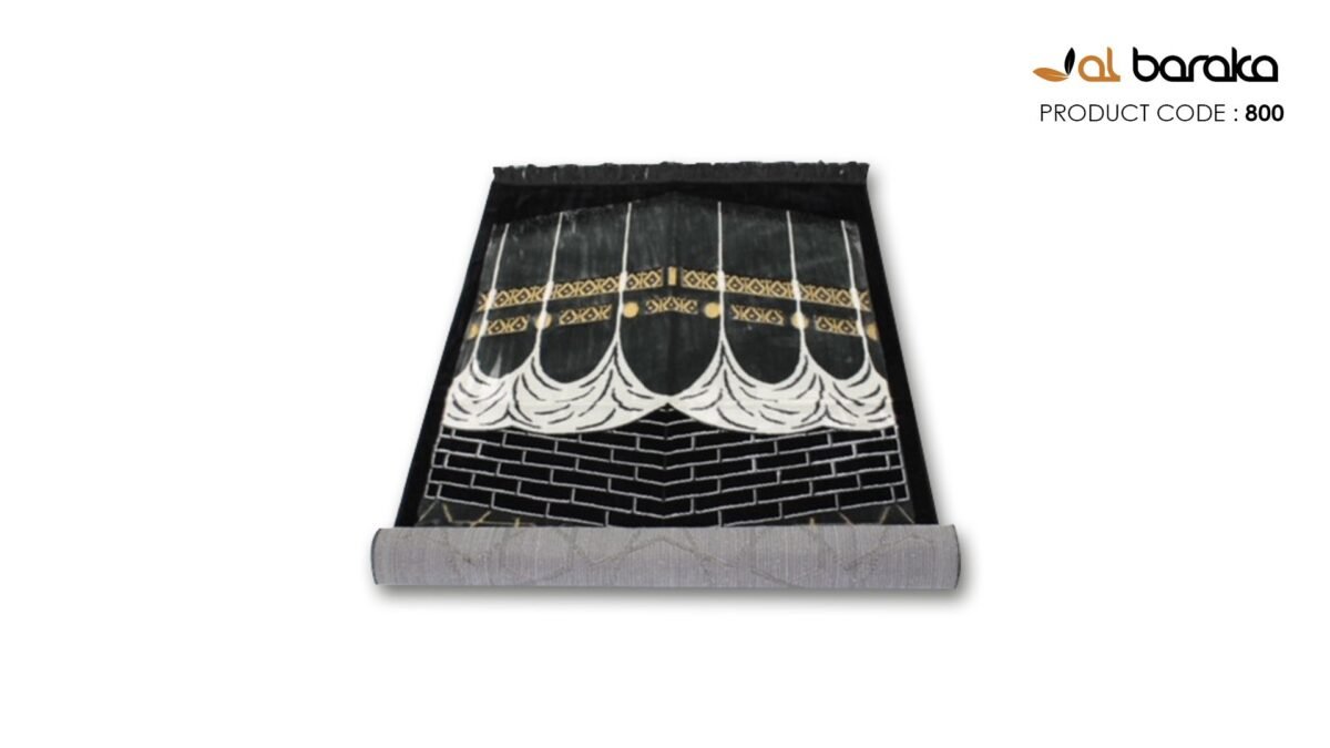 Premium Islamic prayer mat rug, janamaz, Salat mat Kaba design for gift, Turkish - Image 5