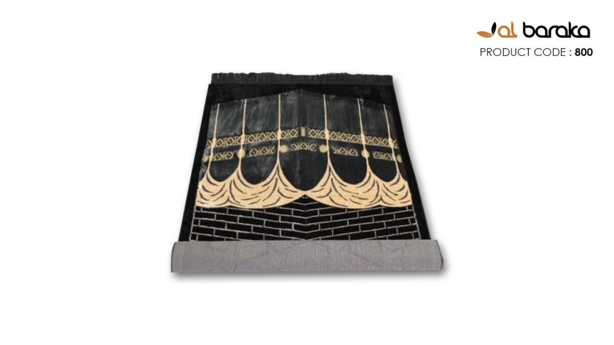 Premium Islamic prayer mat rug, janamaz, Salat mat Kaba design for gift, Turkish - Image 6