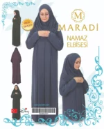 Plain full Lady Abaya prayer cloth Jilbab with sleeve and connected hijab