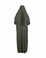 Plain full Lady Abaya prayer cloth Jilbab with sleeve and connected hijab - Image 8