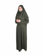 Plain full Lady Abaya prayer cloth Jilbab with sleeve and connected hijab - Image 7