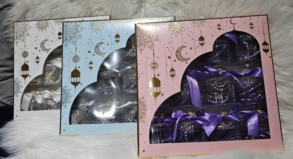 2x Fancy Tasbeeh & Finger masbaha in Transparent Gift Boxes wedding engagement - Image 3