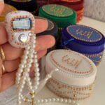 2x Fancy Tasbeeh & Finger masbaha in velvet Gift Boxes wedding engagement