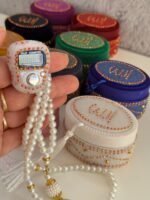 2x Fancy Tasbeeh & Finger masbaha in velvet Gift Boxes wedding engagement