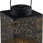 Solar LED Moroccan Style Lantern 19.5cm – Decorative Metal Fairy Light Lamp for Home & Garden