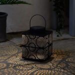 Solar LED Moroccan Style Lantern 19.5cm – Decorative Metal Fairy Light Lamp for Home & Garden - Image 3