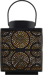 Solar LED Moroccan Style Lantern 19.5cm – Decorative Metal Fairy Light Lamp for Home & Garden - Image 5