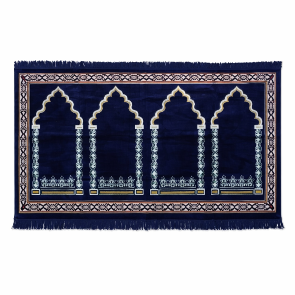 2 & 4 Person Prayer Mat – Turkish Islamic Janamaz Rug for Family Salah (Multiple Colours)