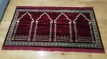 4 person Turkish prayer mat navy Islamic janamaz rug