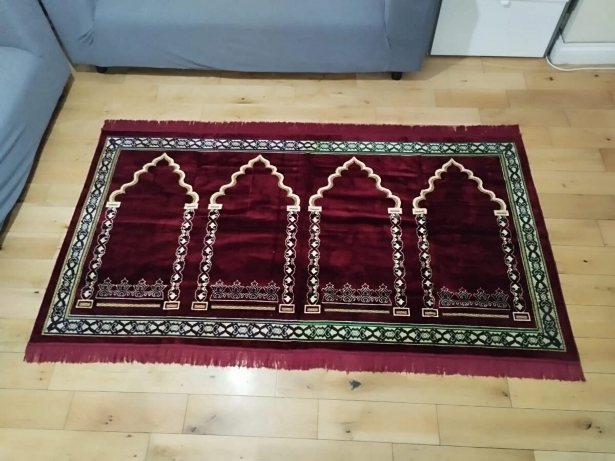 2 & 4 Person Prayer Mat – Turkish Islamic Janamaz Rug for Family Salah (Multiple Colours) - Image 31