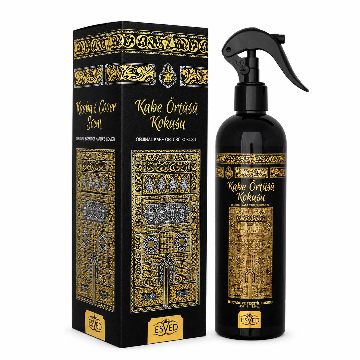 Esved Islamic room and fabric freshener spray 400ml Ksbe ortusu Esved Islamic Room Freshener Spray 400ml ksbe ortusu, Islamic room freshener spray, prayer mat spray, Islamic fragrance spray