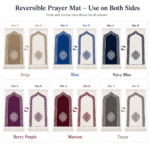 Reversible prayer mats in multiple colours