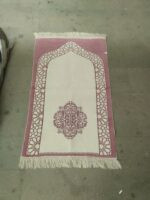 Turkish Reversible Islamic Prayer Mat – Janamaz Salat Rug, Light Beige Base, Multiple Colours - Image 6