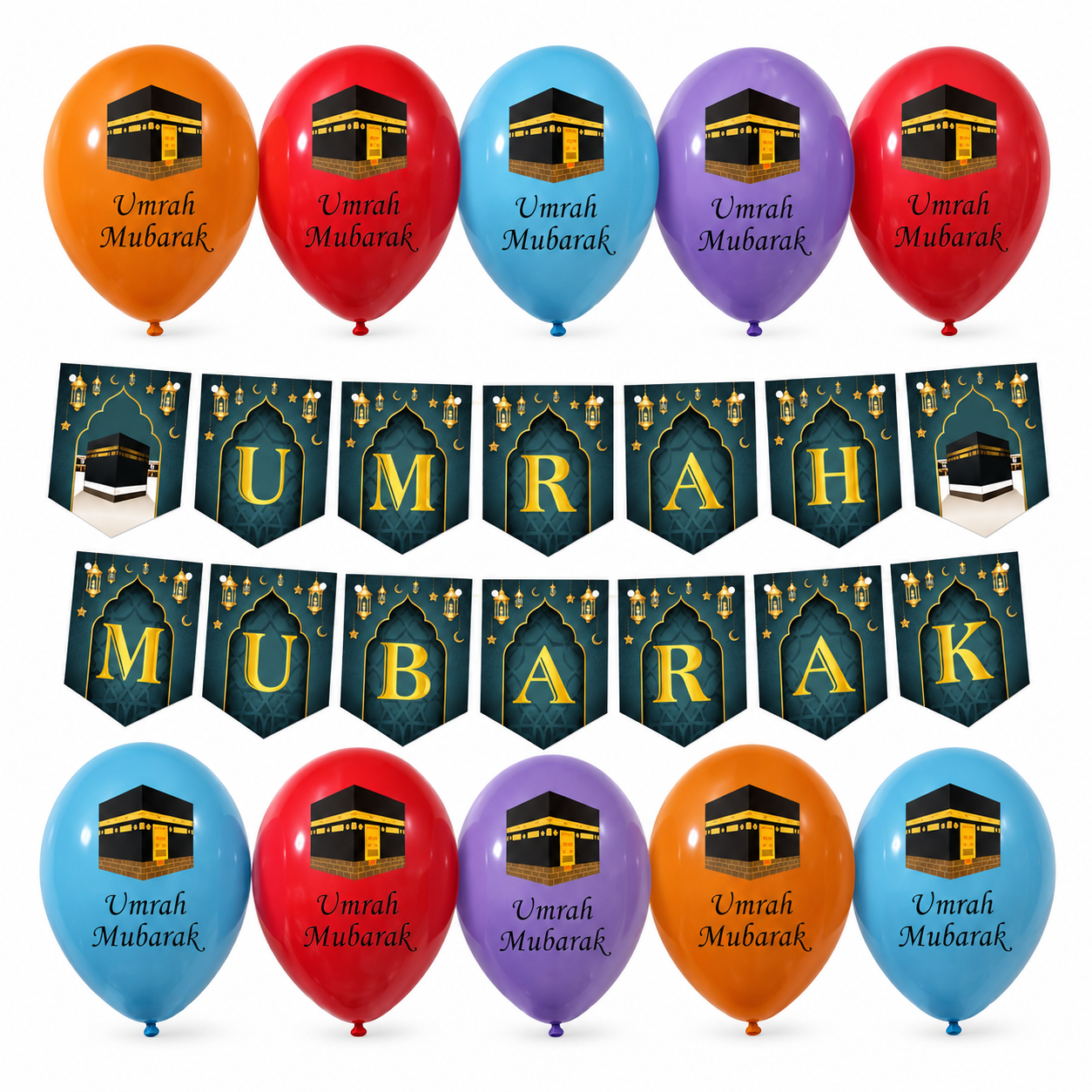 umrah Mubarak decoration set Umrah mubarak decoration set , Umrah Mubarak decorations set with balloons and banner