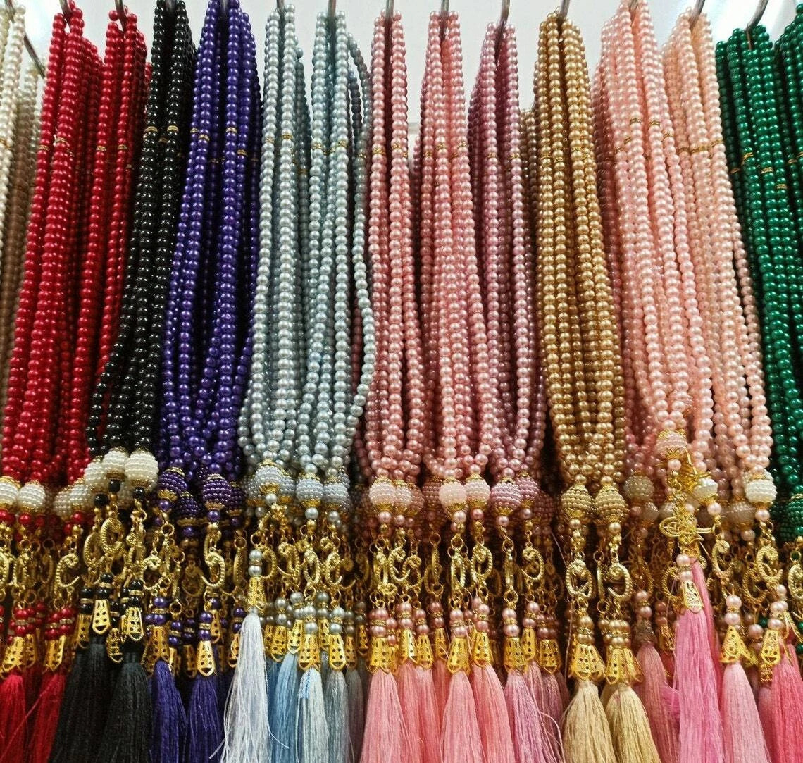 100 Beads ladies Tasbeeh Masbaha wedding nice colours 2 pcs Eid Gift
